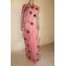 Flesh pink Network saree
